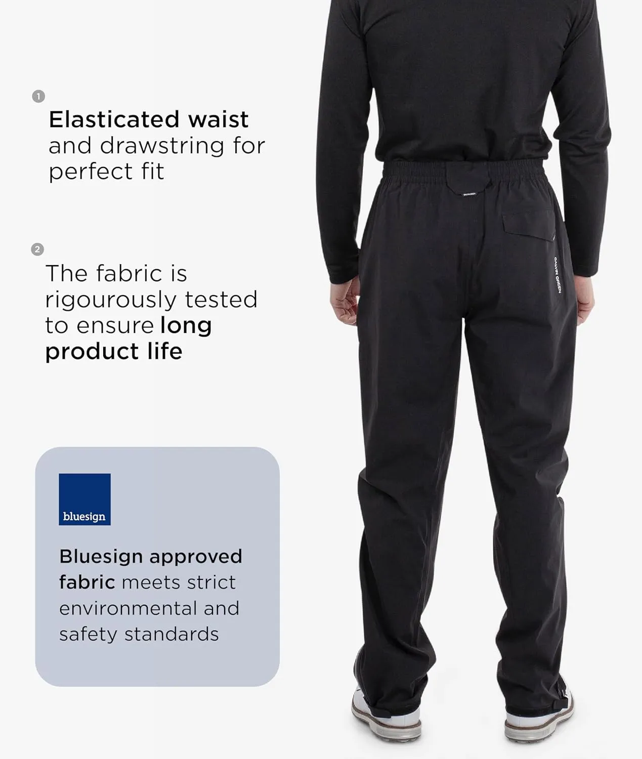 Galvin Green Men’s Gore-TEX Paclite Golf Rain Pants, 100% Waterproof Pants, Golf Rain Gear for Men Waterproof, Sizes M-XXL
