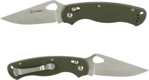 Ganzo G729-GR Folding Pocket Knife, 440C Stainless Steel Blade, Ergonomic G10 Non-Slip Handle with Clip, Hunting, Fishing, Camping, Folder, Axis Lock, Outdoor EDC Knife (Green)
