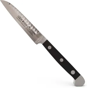 Güde Alpha Series Hand Forged/Sharpened Decorating Knife With Black Hostaform Handle 3 1/2-in, Made in Solingen, Germany Since 1910