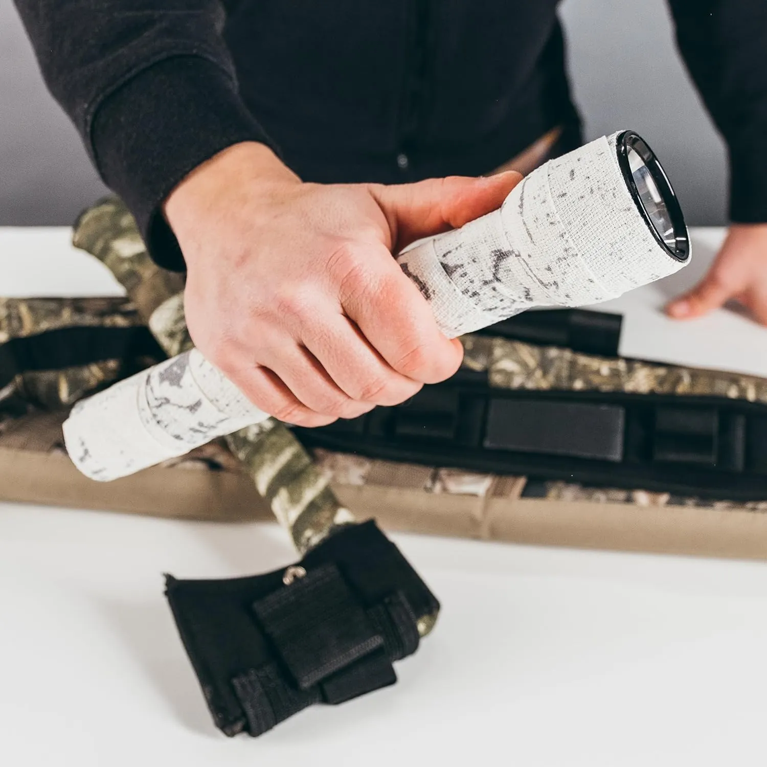 GEAR AID Camo Form Self-Cling and Reusable Camouflage Wrap, Woodland Digital, 2” x 144” Roll