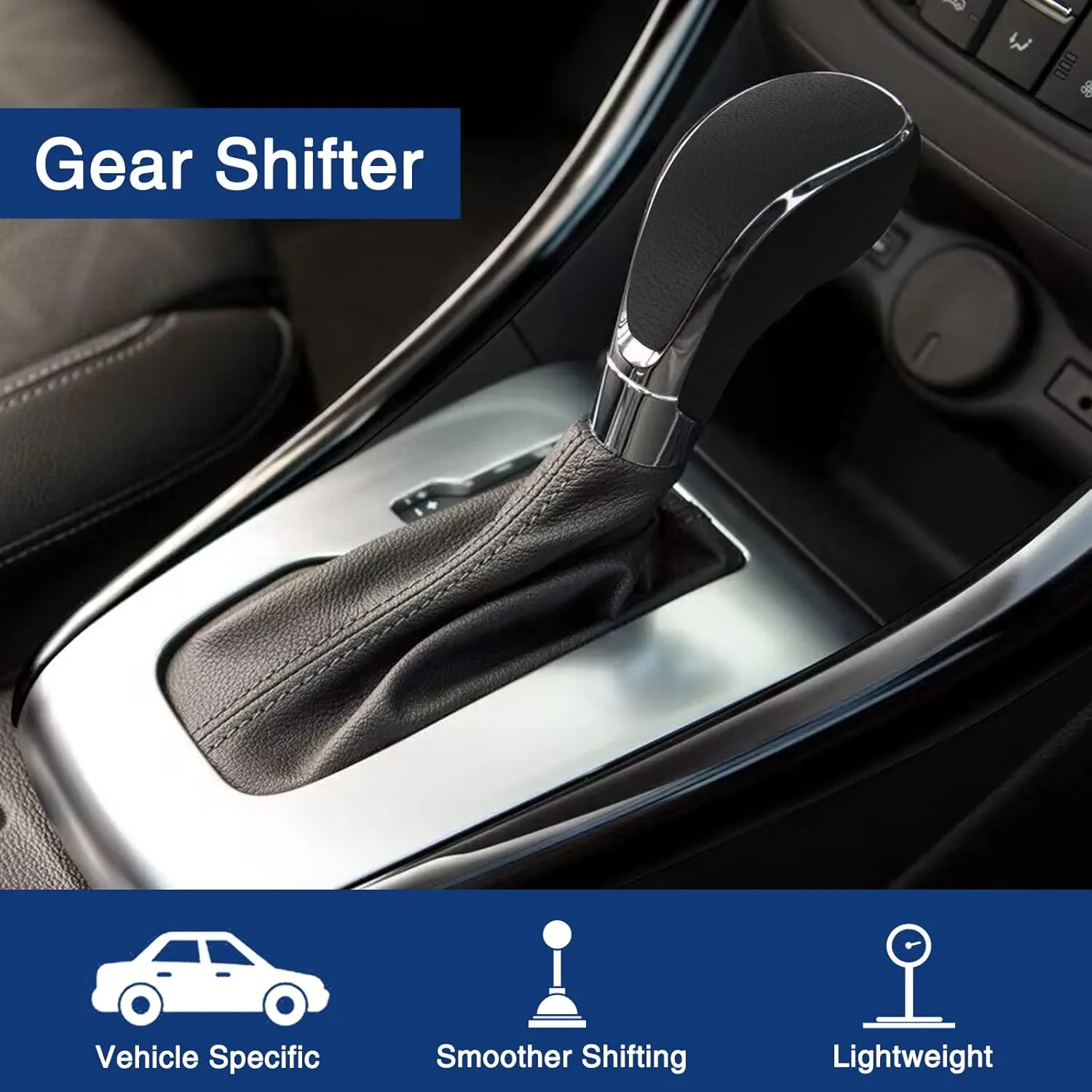 Gear Shifter Knob Compatible with Buick Verano 2012-2017 Car Gear Shifter Replacement -Black