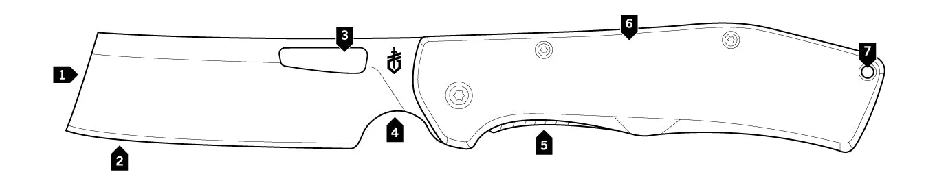 Gerber Flatiron Folder G10 Knife