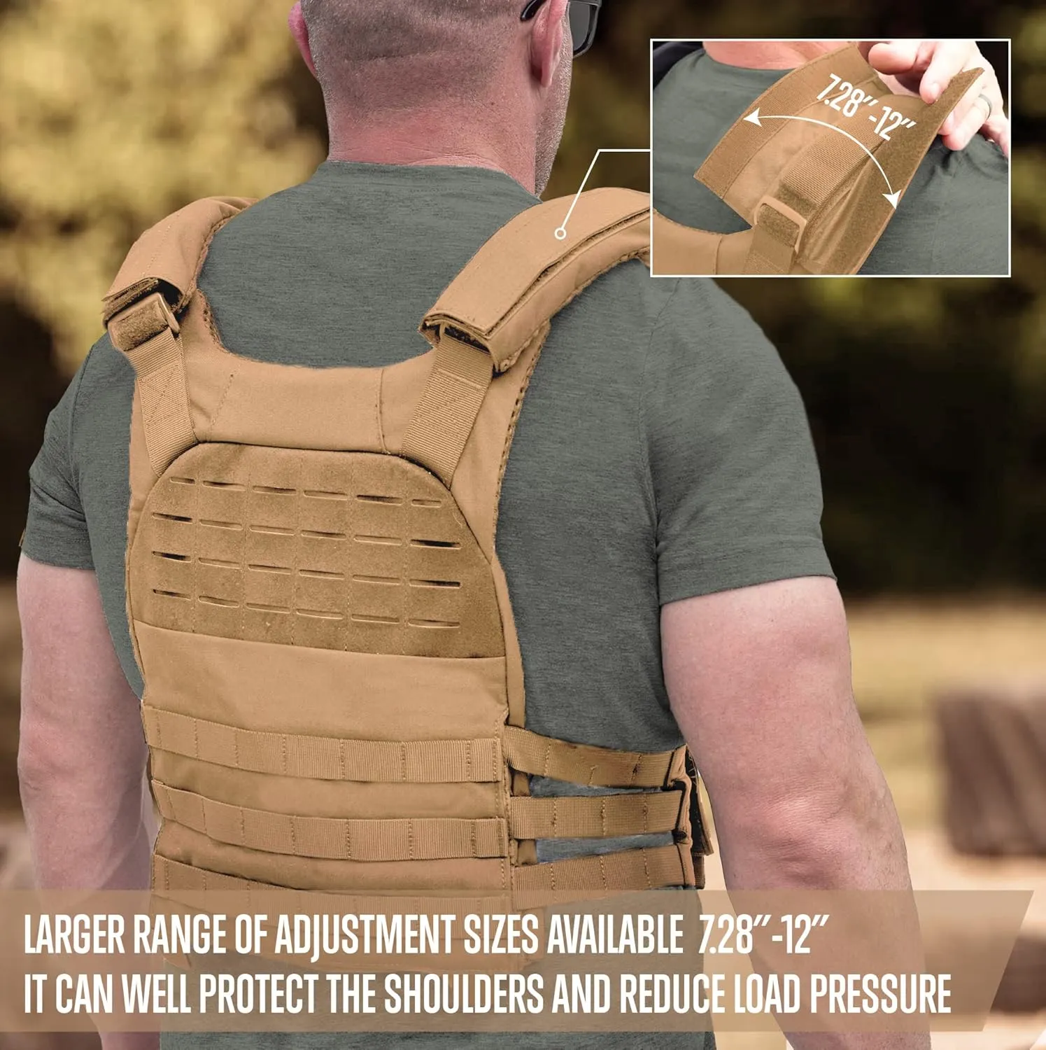 GFIRE Tactical Vest - Airsoft Lightweight Modular 3D Breathable Quick Release Vest, Adjustable Tactical Gear for Training