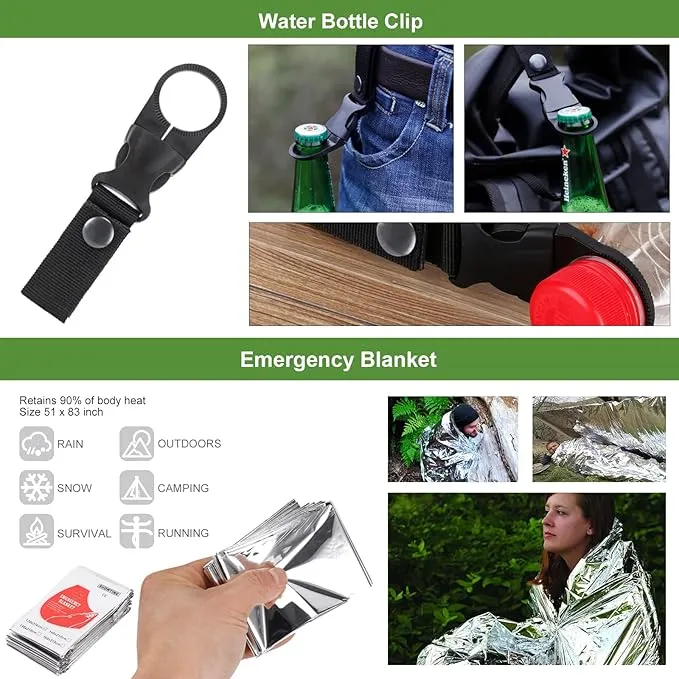 Gifts for Him Men Dad Christmas, Survival Kits, Emergency Survival Gear and Equipment, Cool Gadgets for Men Camping Fishing Hunting Outdoor