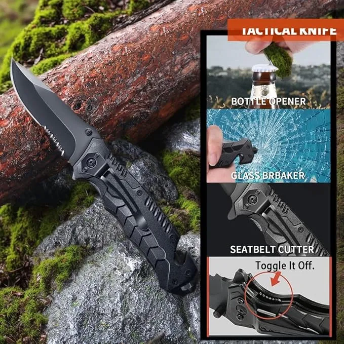 Gifts for Men Dad Him Birthday Christmas Fathers Day, Cool Gadget/Survival Gear and Equipment, Unique Camping Hunting Hiking Outdoor Gear, Gift Idea for Valentines Day Boyfriend Boys Stocking Stuffer