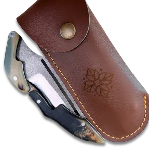 Ginza Steel - X Fold N690 Blade Folding Knife with Ram Horn handle