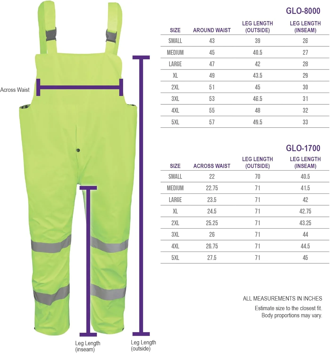 Global Glove FrogWear GLO-8000 Unisex High-Visibility Rain Suit, Lightweight Three-Piece Rain Gear with Waterproof Jacket