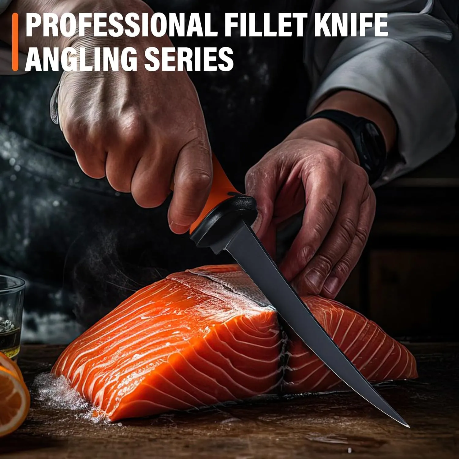 Golden Bird 6'' Fillet Knife - Fishing Knife 5Cr15Mov Steel Boning Knives with Sharp Edge, Non-Slip Handles Fish Knives with Sheath for Outdoors, Camping, Hiking, Men's Gift