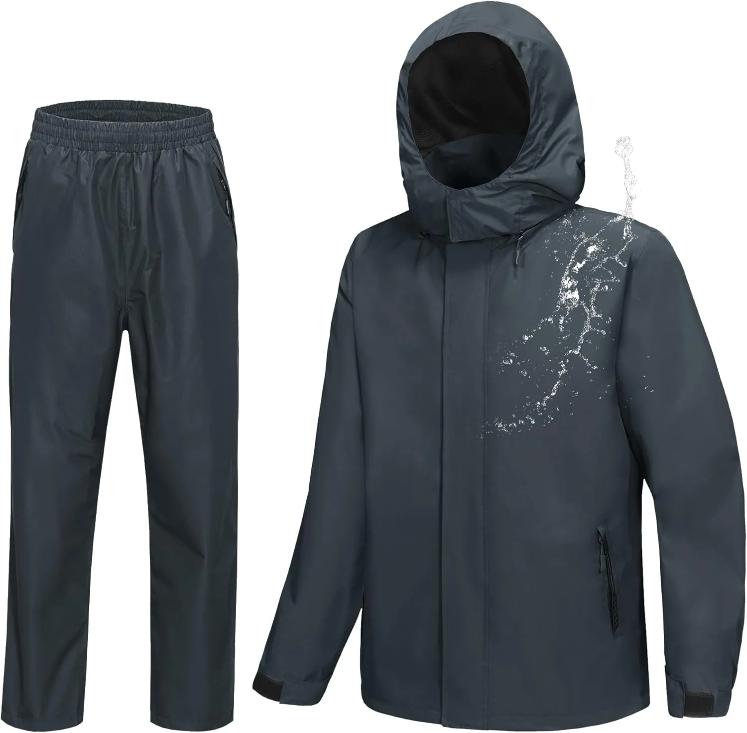 Golf Rain Gear for Men Rain Suit Waterproof Fishing Rain Jacket and Pants M/L/XL/XXL