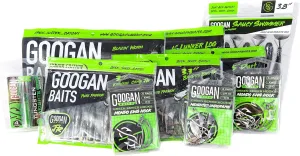 Googan Baits Weekend Fishing Bundle – Soft Plastic Lure & Tackle Box Kit with Swim Baits, Hooks & Accessories – Ideal for Bass Fishing with Enhanced Sensitivity
