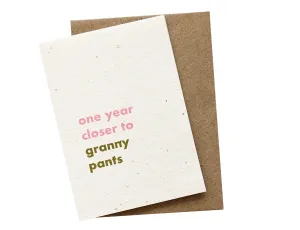 Granny Pants // Plantable card