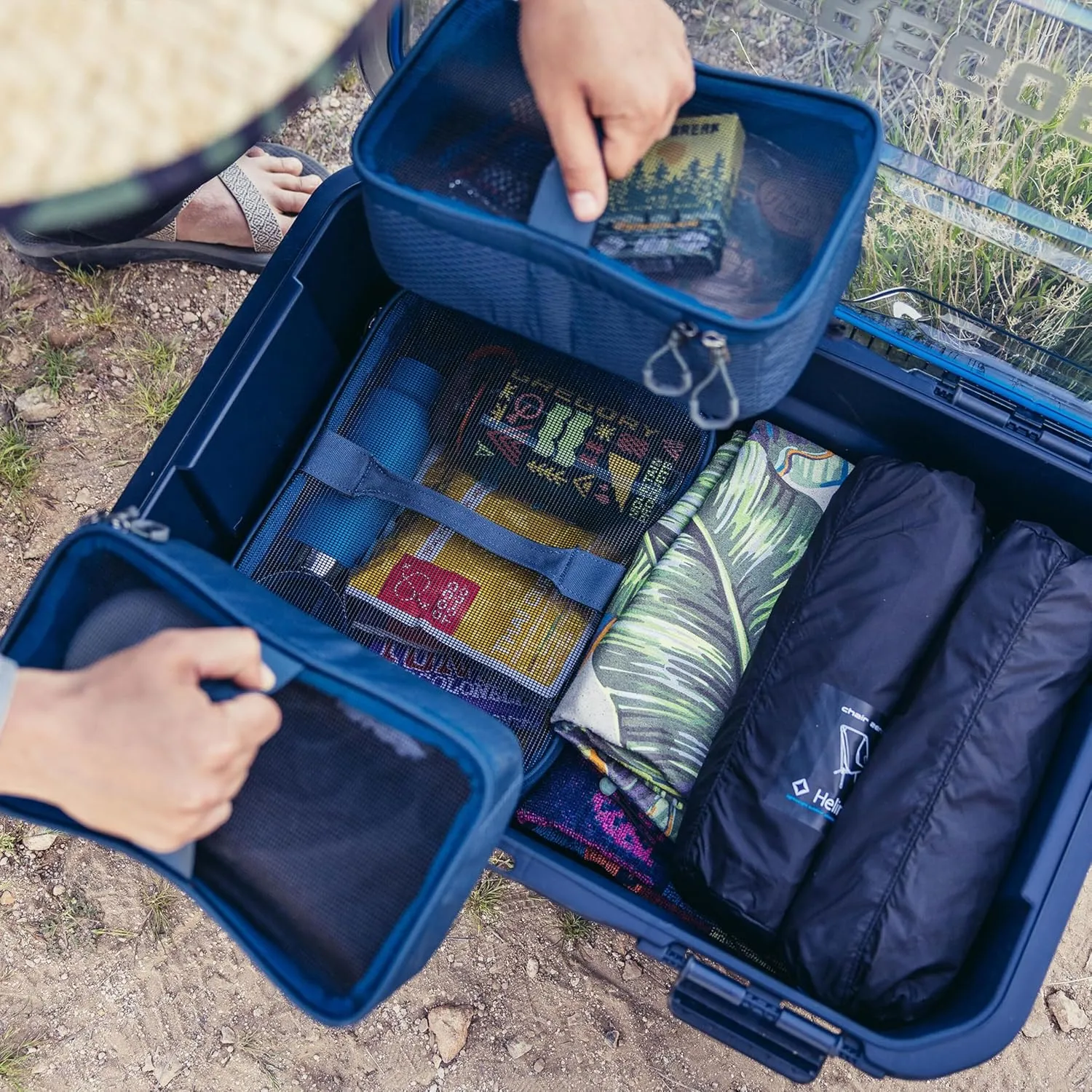 Gregory Alpaca 45L Waterproof Gear Organization/Camping Gear Box with Transparent Removeable Lid Slate Blue, 2 Pack