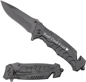 Gtizry Father's Day Gifts for Dad from Daughter Son - Best Dad Ever, Multifunctional Folding Knife for Fishing, Camping and Hunting - Birthday Christmas Gifts for Dad Thanksgiving Day Gift, Black