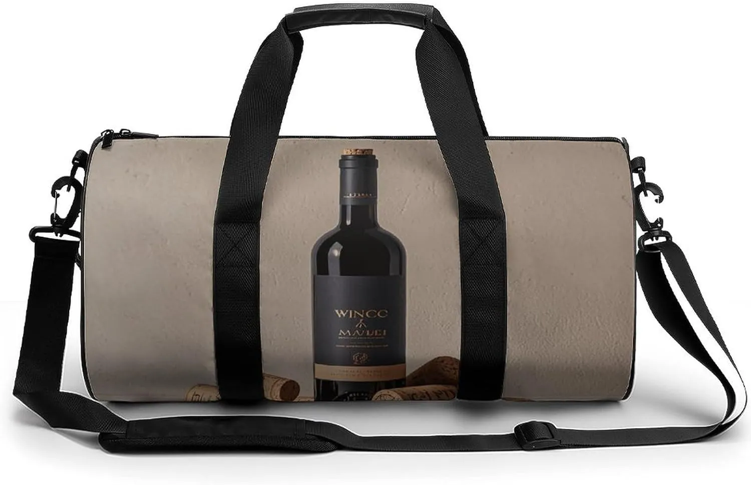 Gym Bags Small Wine Bottle Cork Duffel Bag Overnight Bag with Shoe Compartment Carryon Bag for Men Women