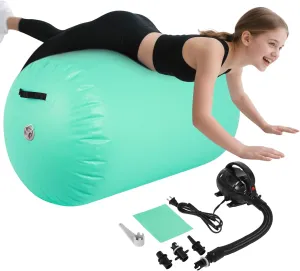 Gymnastics Air Barrel Inflatable Tumbling Roller Air Mat,Gymnastic Equipment Octagon Mat with Electric Pump for Backhandspring/Training Cheerleading/Yoga/Home Use