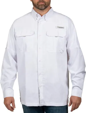 HABIT Men's Fourche Mountain Long Sleeve River Guide Fishing Shirt - UPF 40  UV Protection