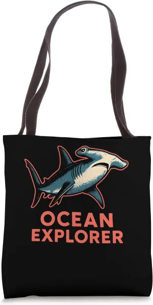 Hammerhead Shark Ocean Explorer Surf's Up Men's Beach Tote Bag
