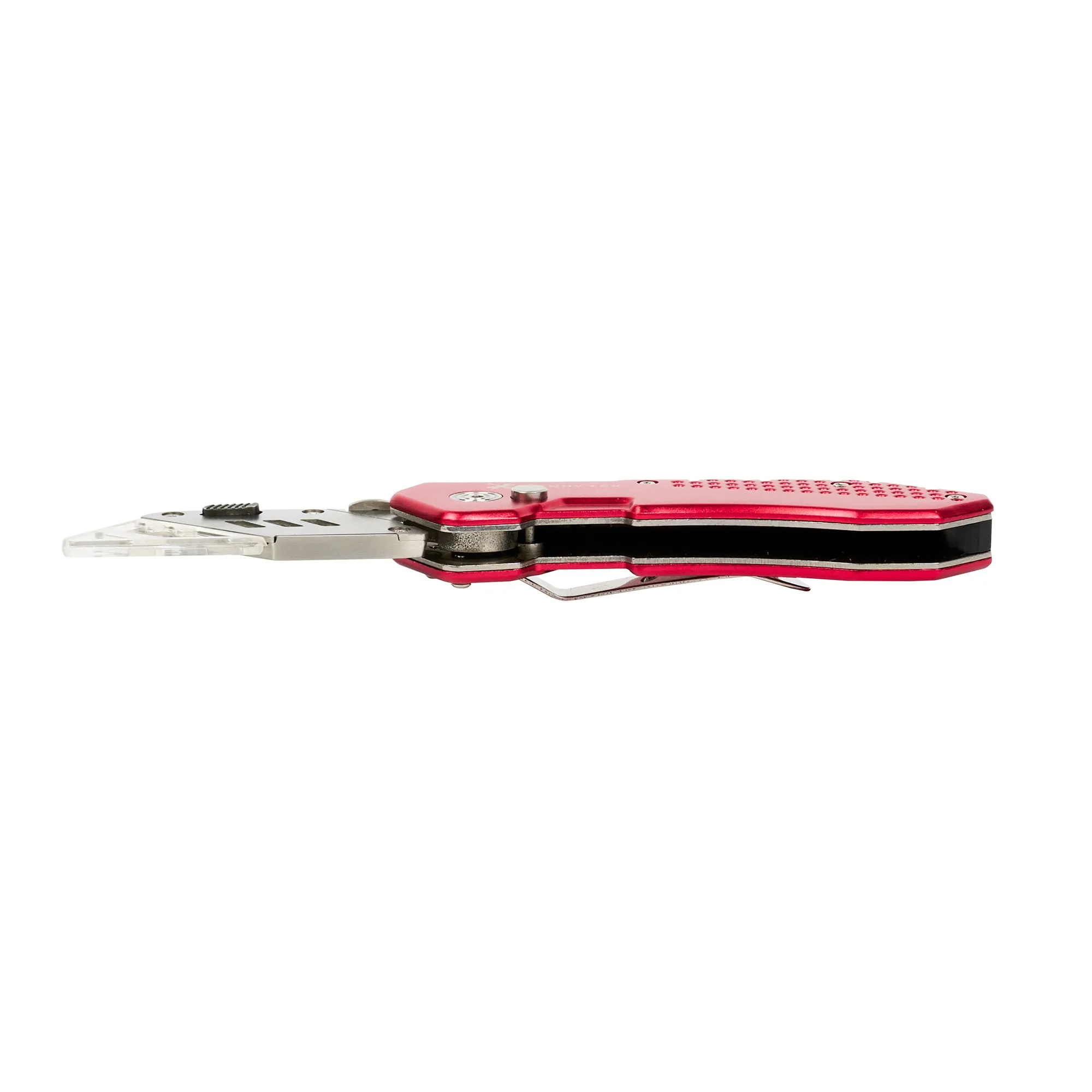 Handy Tek Red Folding Utility Knife - Quick Change, Lock Back, Heavy Duty - 6 3/4" - 6 count box