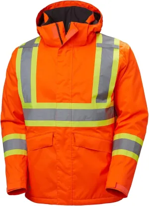 Helly-Hansen Alta Hi-Vis Insulated Winter Jackets for Men with ANSI/ISEA 107-2015 Type R Class 3 Reflective Striping
