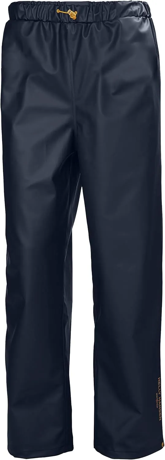 Helly-Hansen Workwear Gale Waterproof Men's Rain Pants with Adjustable, Elastic Waist and Bottom Leg with Snap Buttons