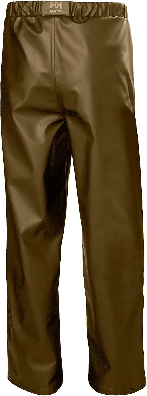 Helly-Hansen Workwear Gale Waterproof Men's Rain Pants with Adjustable, Elastic Waist and Bottom Leg with Snap Buttons