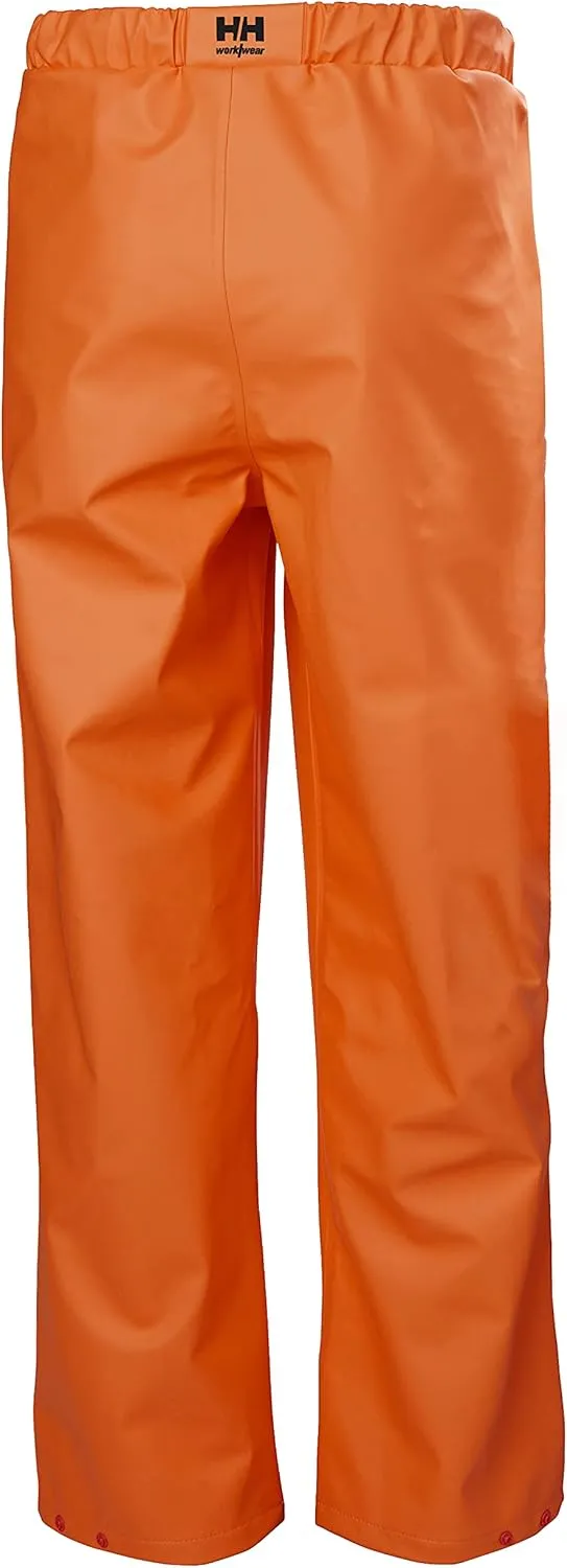 Helly-Hansen Workwear Gale Waterproof Men's Rain Pants with Adjustable, Elastic Waist and Bottom Leg with Snap Buttons