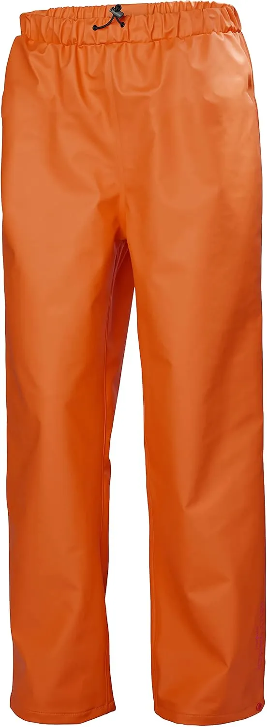 Helly-Hansen Workwear Gale Waterproof Men's Rain Pants with Adjustable, Elastic Waist and Bottom Leg with Snap Buttons
