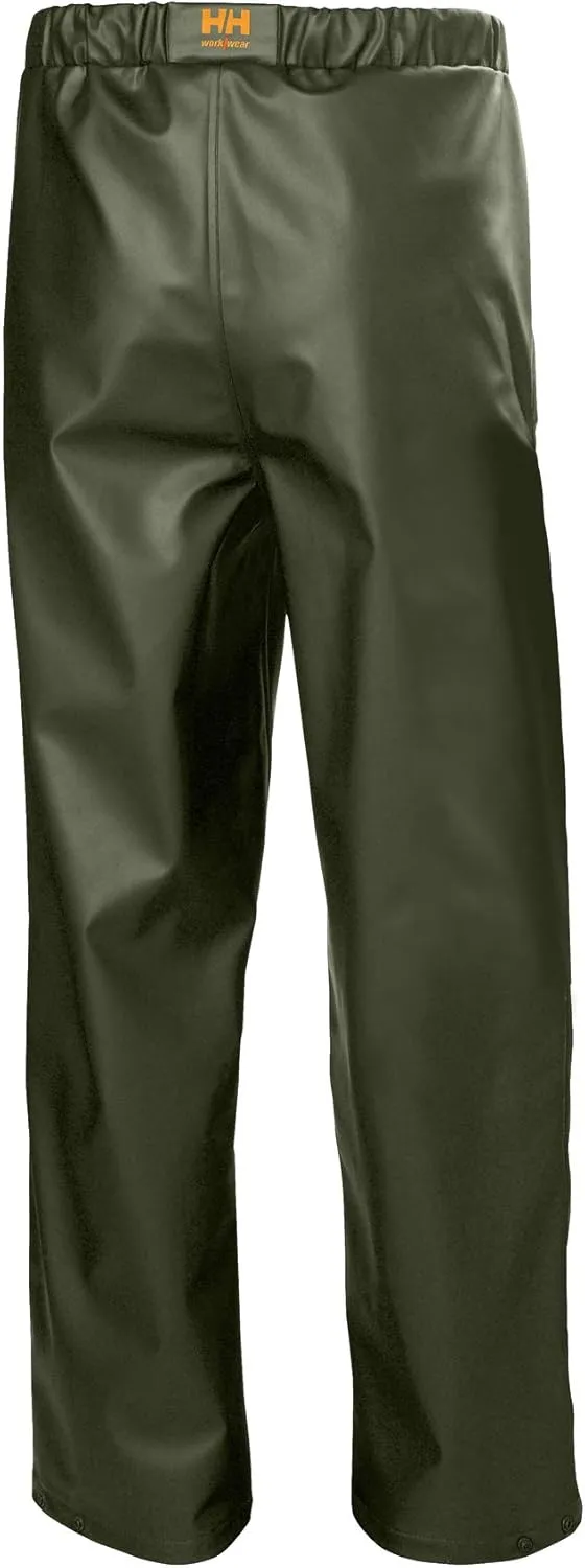 Helly-Hansen Workwear Gale Waterproof Men's Rain Pants with Adjustable, Elastic Waist and Bottom Leg with Snap Buttons