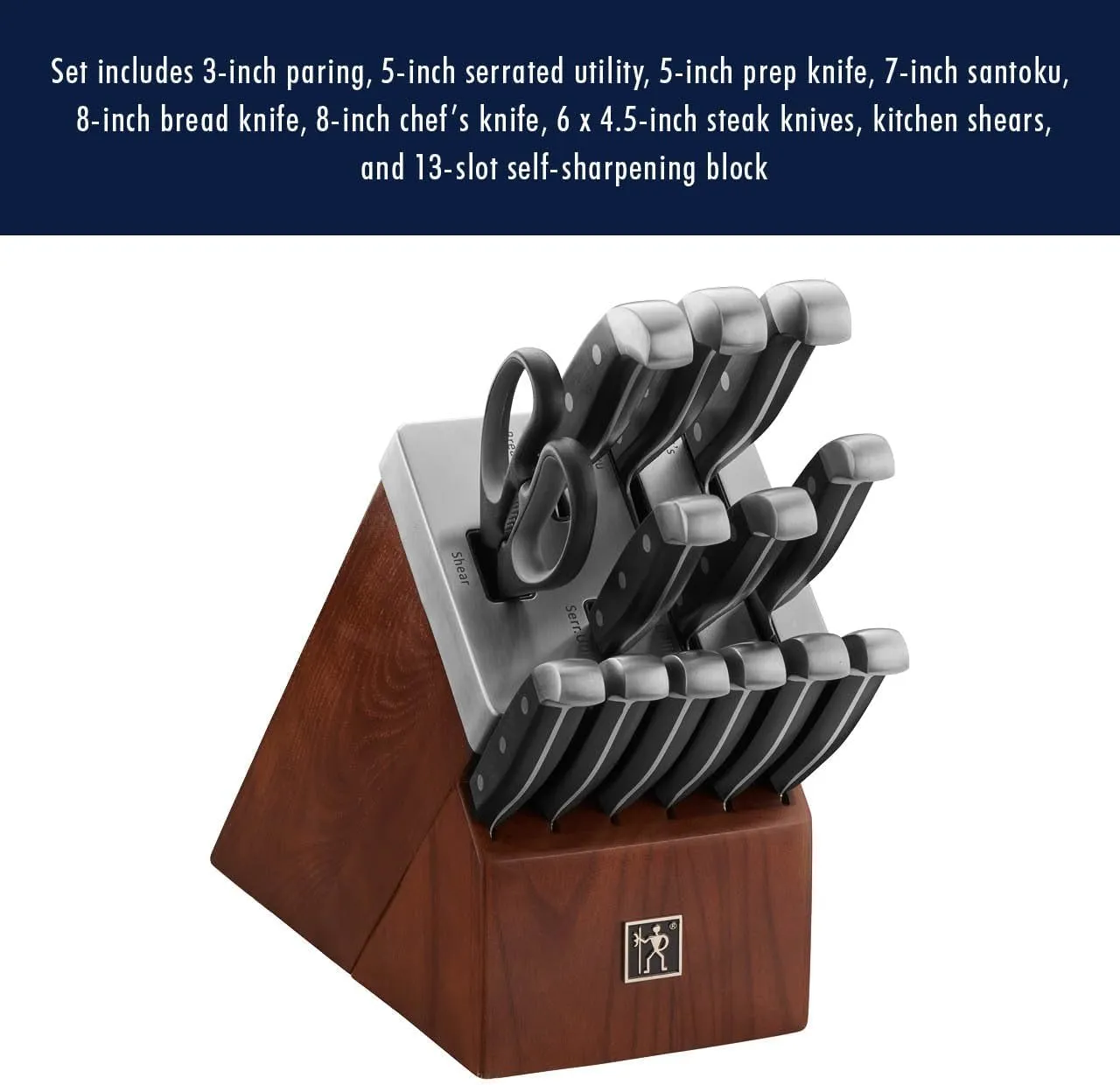 HENCKELS Statement Razor-Sharp 14-Piece Knife Set, German Engineered Knife Informed by over 100 Years of Mastery