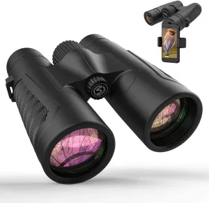 High Performance Wide Angle Binoculars, Low Light 12X42 HD Beyond Waterproof Roof Prism Telescope, Outdoor Travel Monocular Telescope