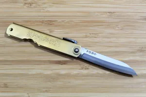 Higonokami Shirogami Sasaba Blade Japanese Folding Pocket Knife