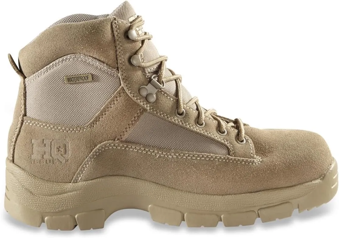 HQ ISSUE Men’s 6” Desert Tactical Boots Waterproof Military Combat Hiking Shoes
