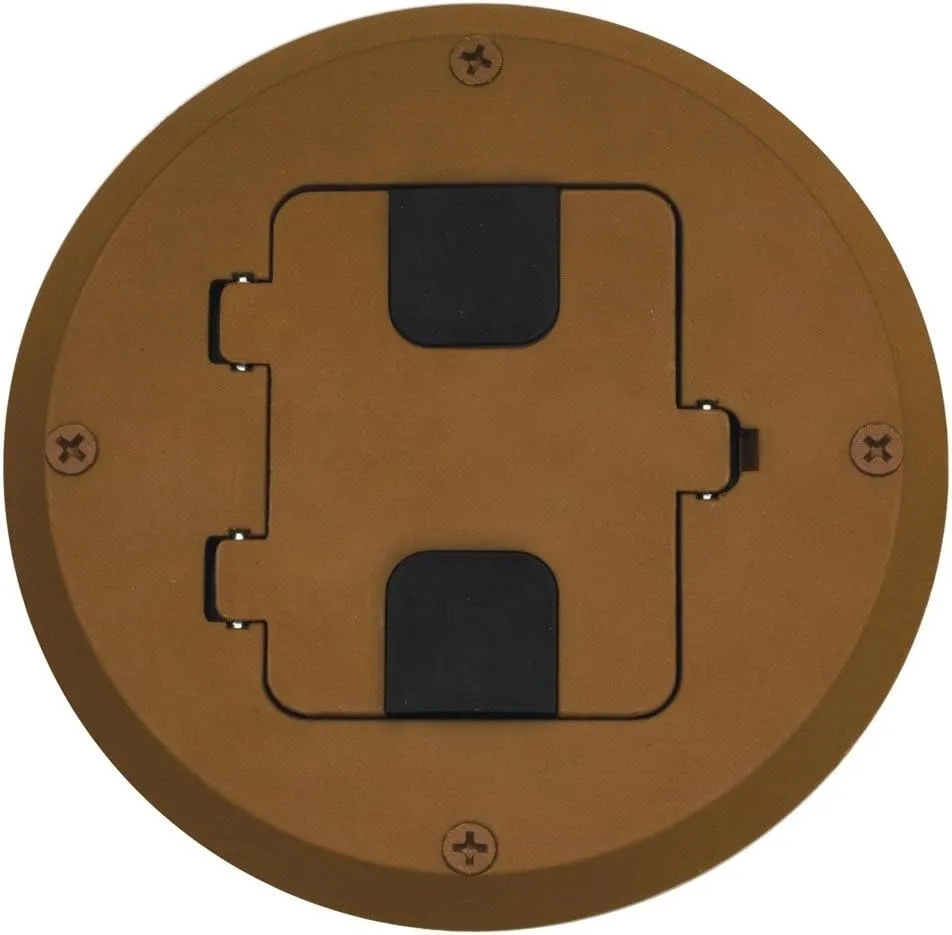 Hubbell Wiring Systems RF515BN tradeSELECT Aluminum Floor Box for Structural Wood Floor, 15A, 125V, Chestnut Brown Paint