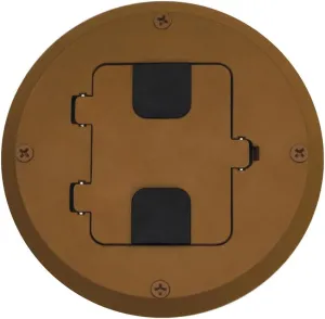 Hubbell Wiring Systems RF515BN tradeSELECT Aluminum Floor Box for Structural Wood Floor, 15A, 125V, Chestnut Brown Paint
