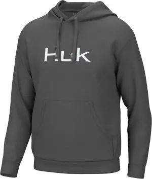 HUK Men Huk'd Up Logo Fishing, Fleece Hoodie with Stretch
