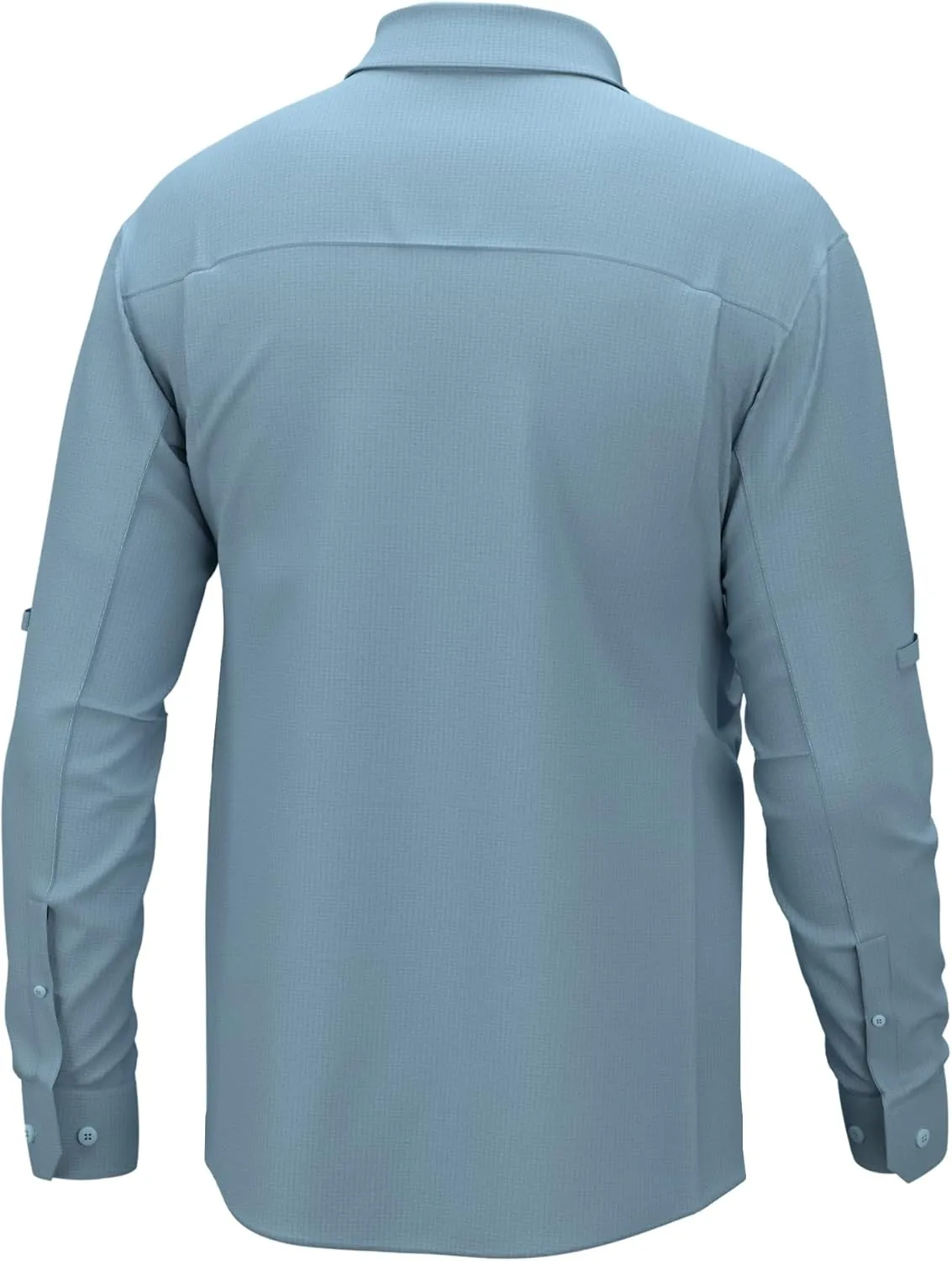 HUK Men's A1a Woven, Performance Long Sleeve Button