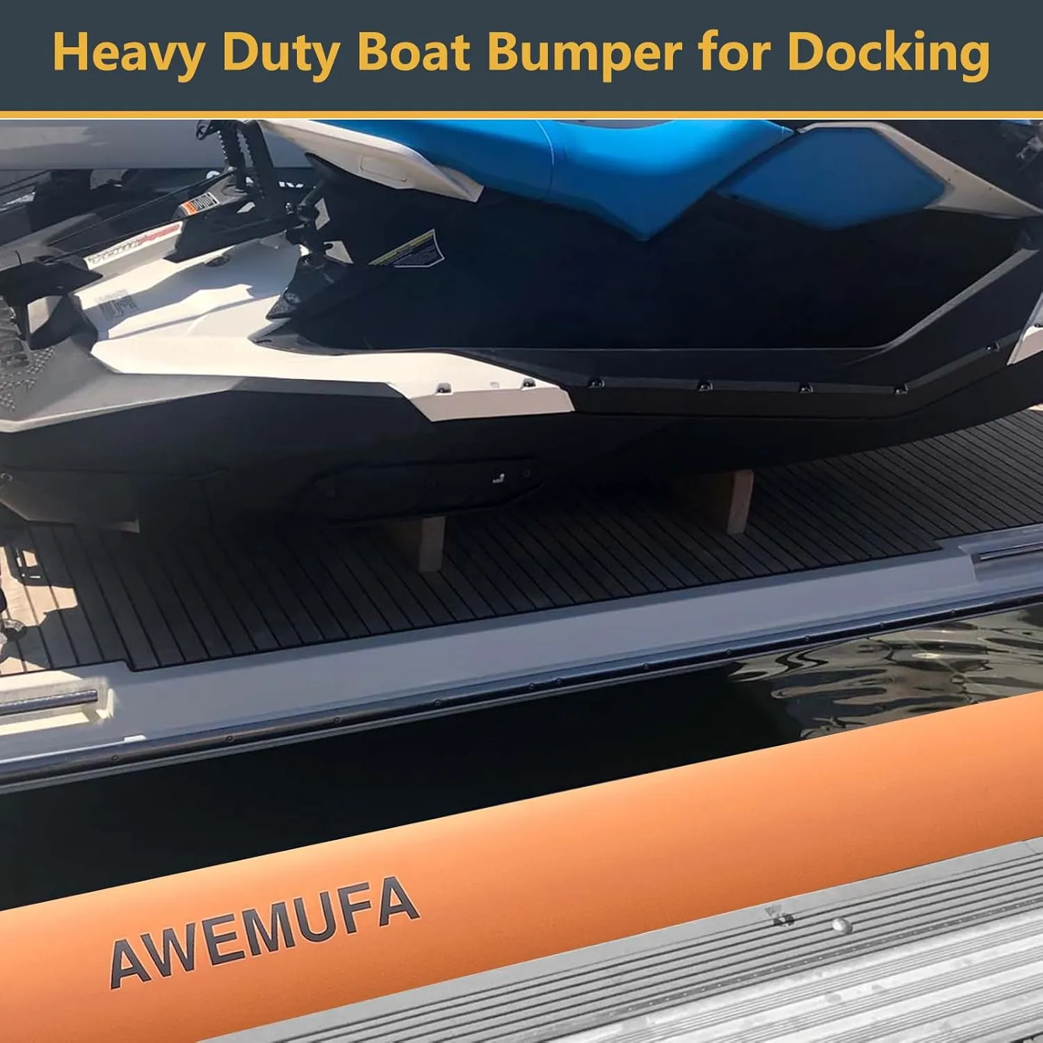 Inflatable Boat Fender for Docking Heavy Duty, Large Boat Bumper for Docking with 110-120V Electric Air Pump, Inflatable Dock Bumper for Pontoon Boat, Fishing Boat, Small Yacht