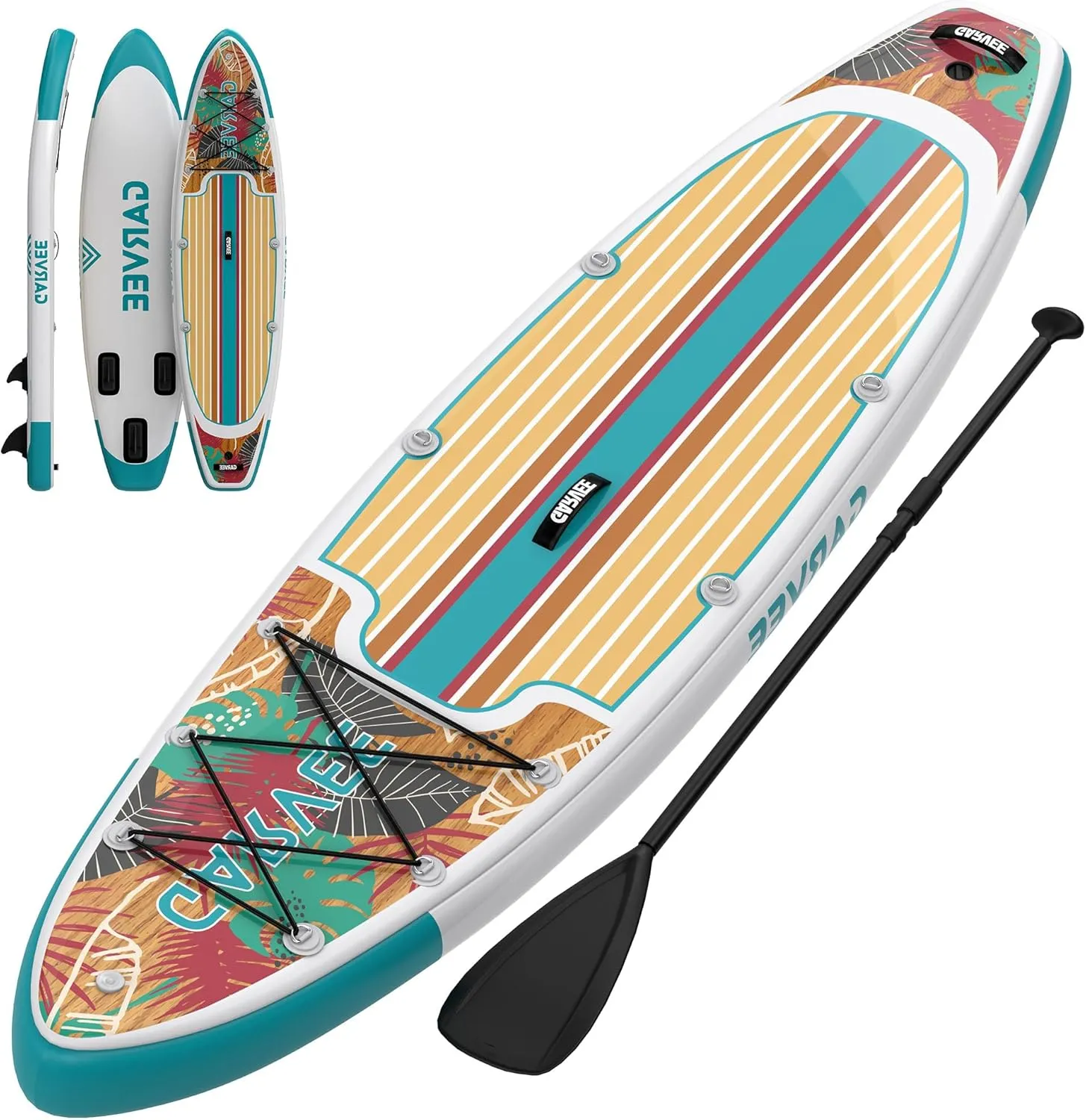 Inflatable Paddle Board for Adults, 11ft/10.6ft Stand Up Paddle Board with Premium Accessories, Non-Slip EVA Deck, Ultra-Light Carry Bag Pump, SUP for Youth & Adults of All Skill Levels