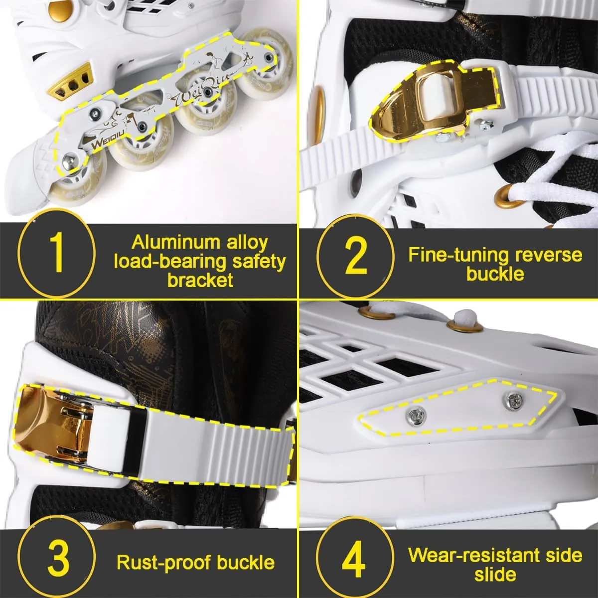 Inline Roller-Adjustable Professional Fancy Skate Skates for Kids and Adults Outdoor Roller Blades with Full Light Up Wheels for Club Boys and Girls with Storage Bag