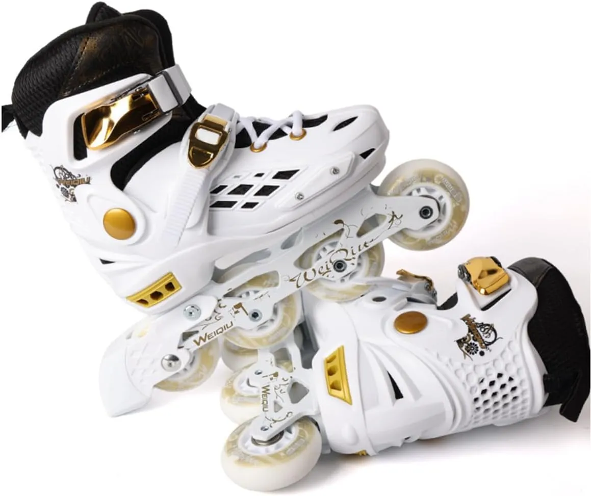 Inline Roller-Adjustable Professional Fancy Skate Skates for Kids and Adults Outdoor Roller Blades with Full Light Up Wheels for Club Boys and Girls with Storage Bag