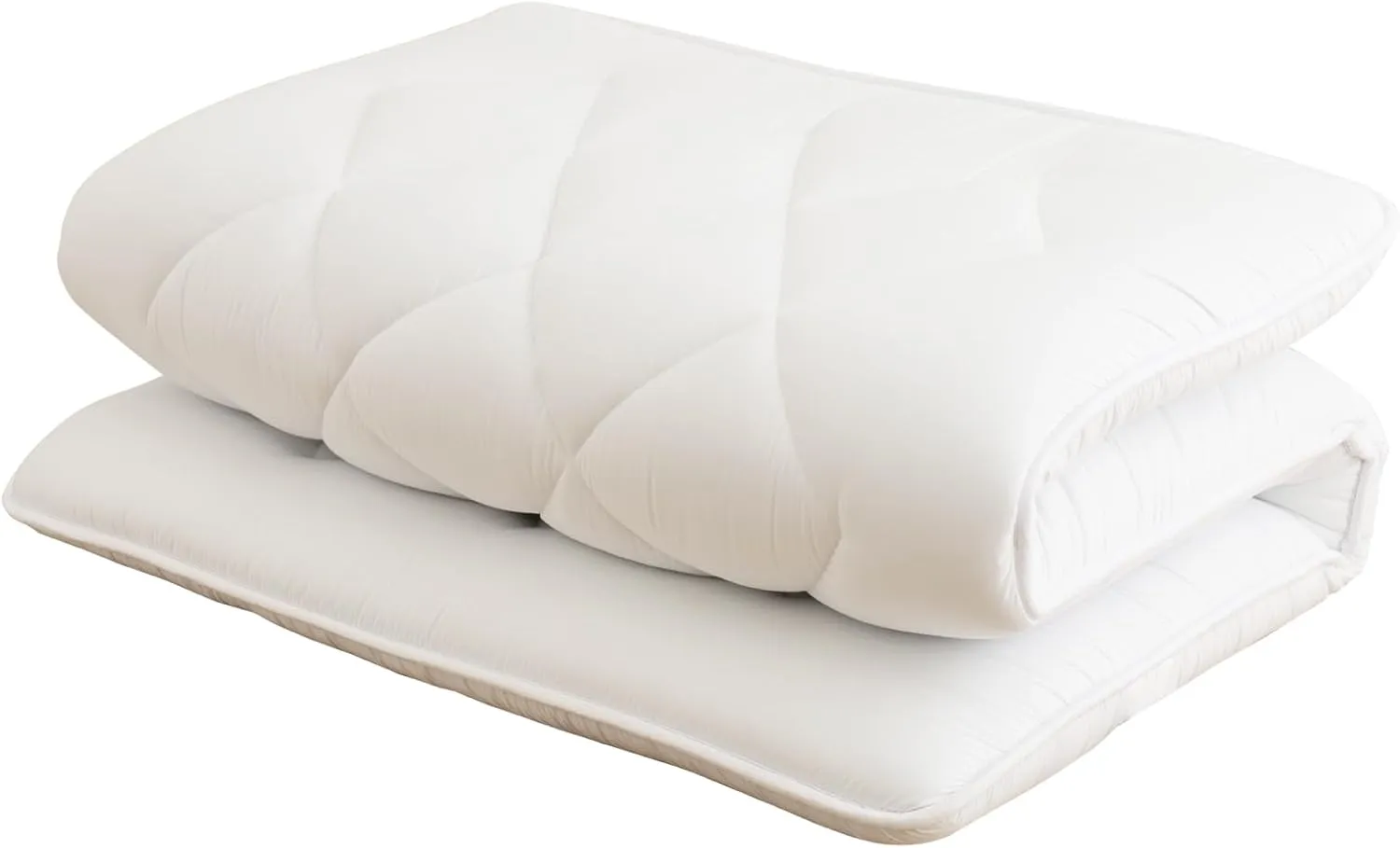 Japanese Futon Mattress, 100% Polyester, Foldable & Portable Floor Lounger Bed, Roll Up Sleeping Pad, Shikibuton (Twin, Extremely Thick)