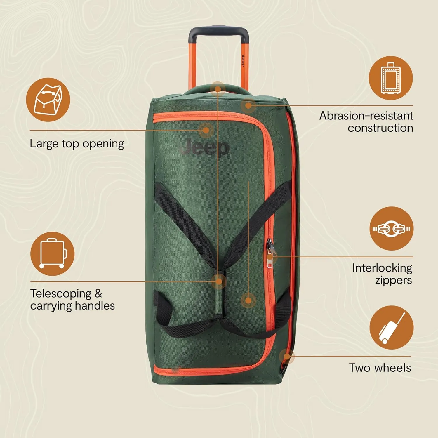 Jeep JS009D Rolling Duffel