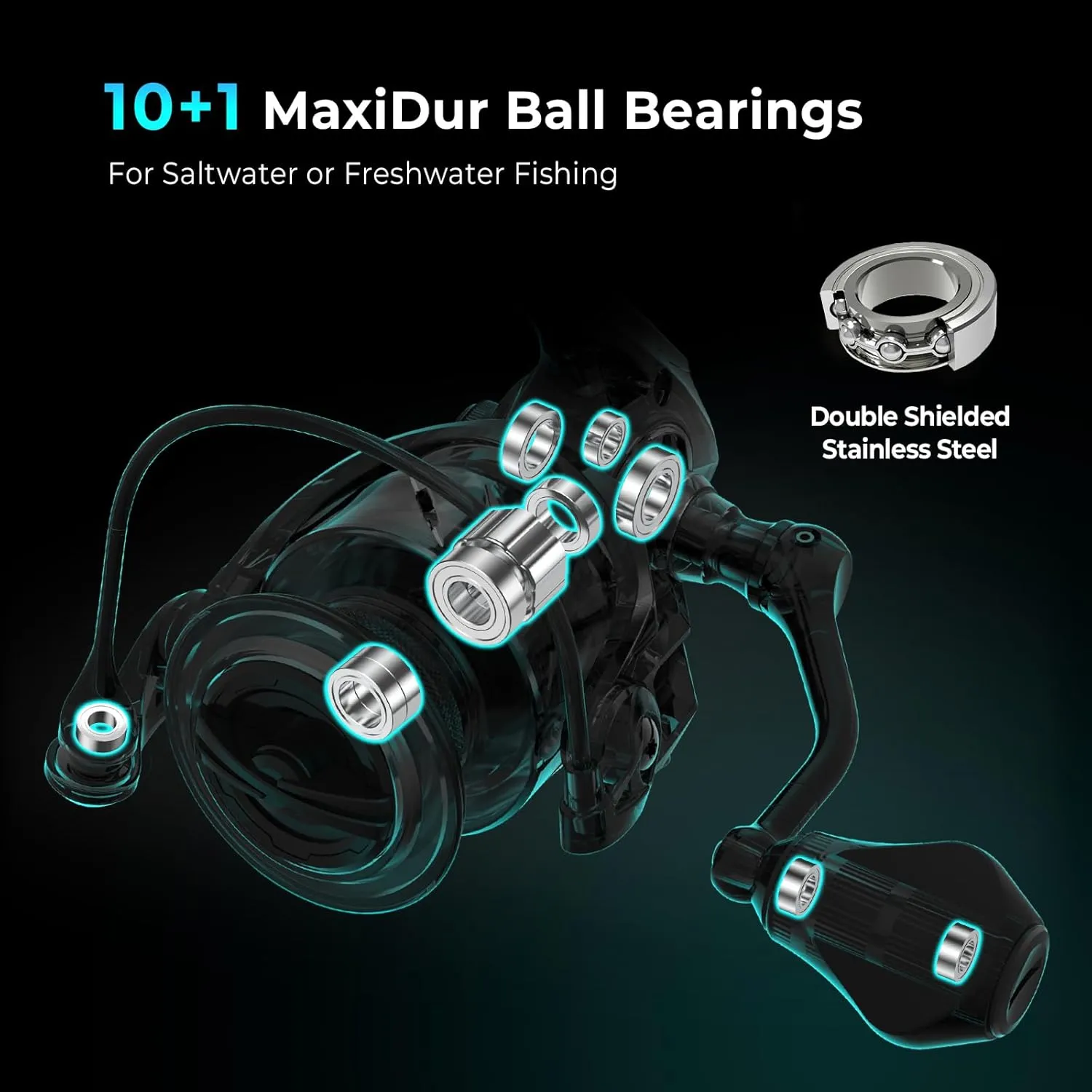 KastKing Verus Spinning Fishing Reel, Ultra Lightweight 6.8oz Spinning Reel, Aerodynamic Reel Rotor, 6.2:1 Gear Ratio, Up to 22lbs Max Drag, EVA/3A Cork Handle Knobs