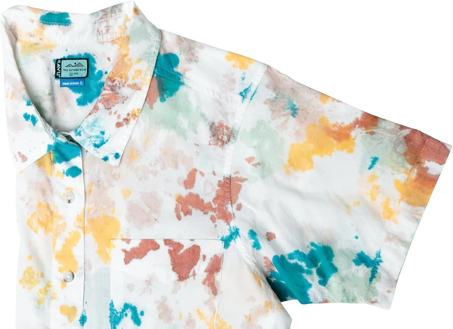 KAVU Girl Party Button Up Shirt - Boyfriend Fit Print