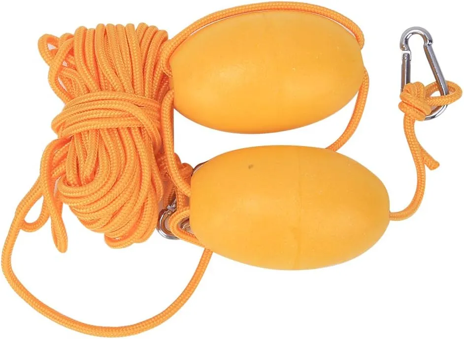 Kayak Buoy Kit, Buoy Floating Ball EVA Foam Easy to Fix Durable for Fishing Anchors System(Double Ball Yellow Rope Set)