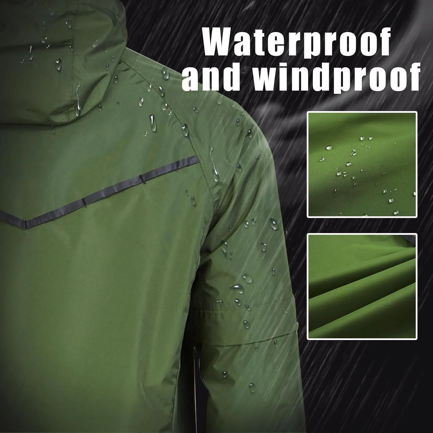 K.E.J. Golf Rain Jacket - Waterproof Rain Suits for Men - Performance Golf Rain Gear