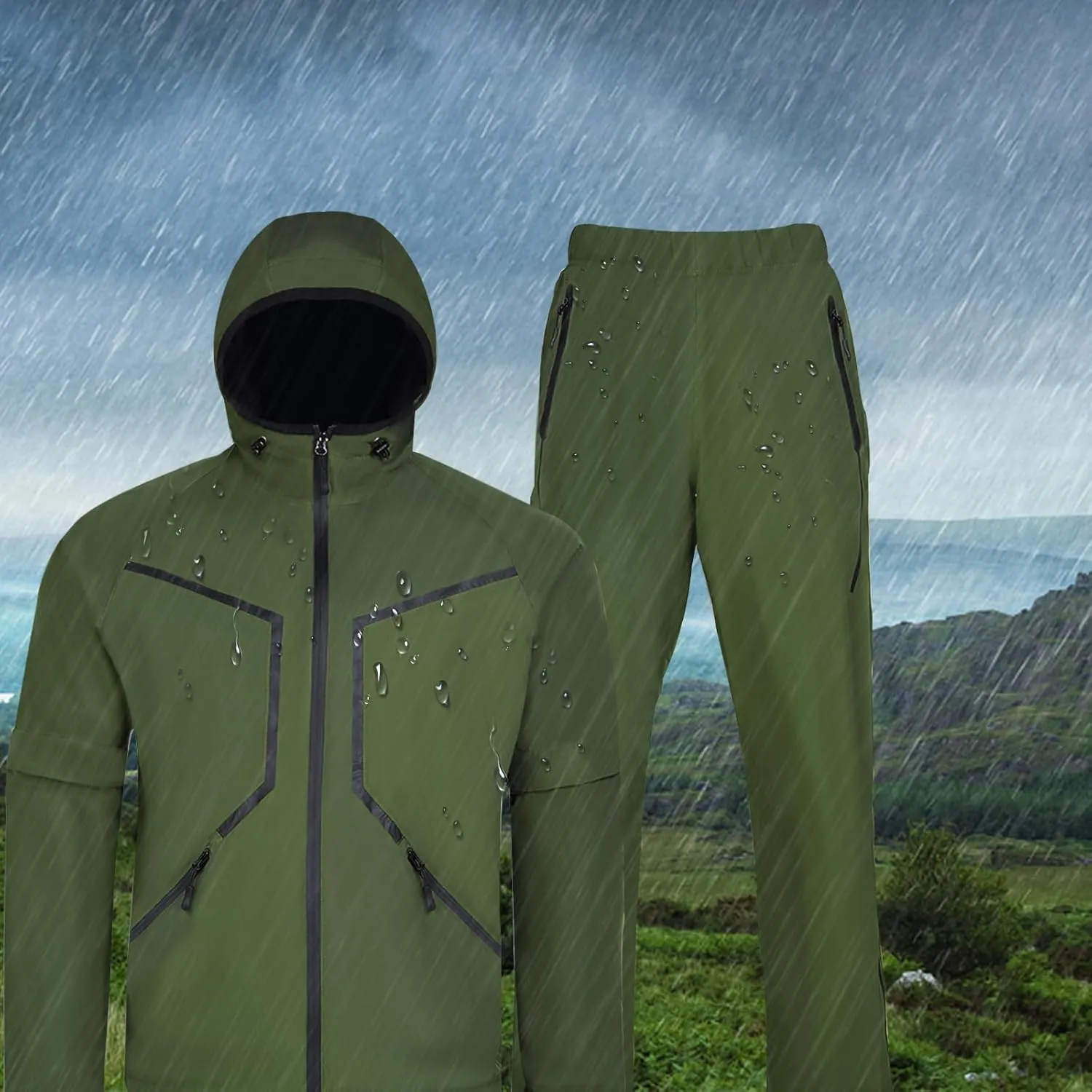 K.E.J. Golf Rain Jacket - Waterproof Rain Suits for Men - Performance Golf Rain Gear