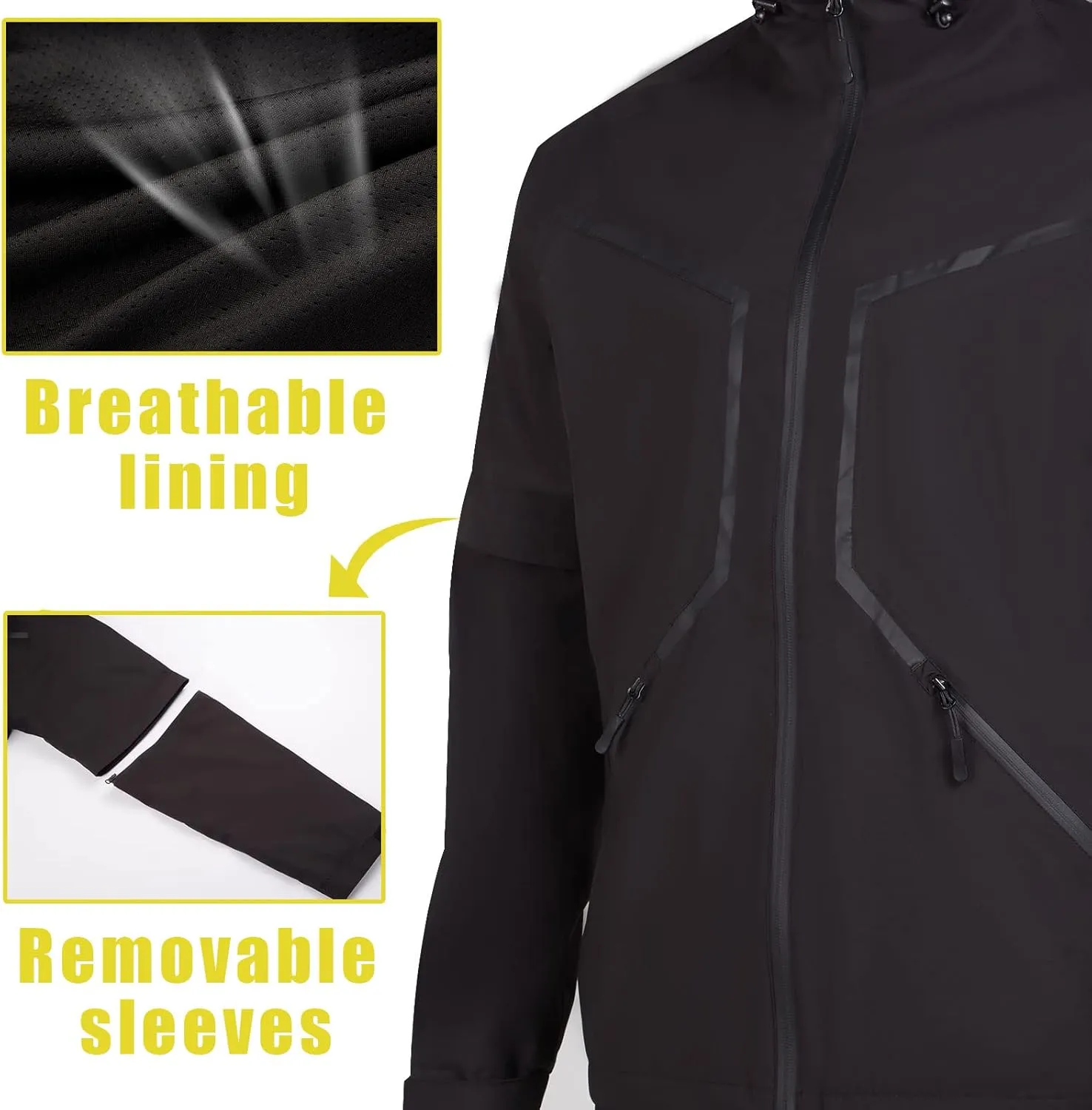 K.E.J. Golf Rain Jacket - Waterproof Rain Suits for Men - Performance Golf Rain Gear