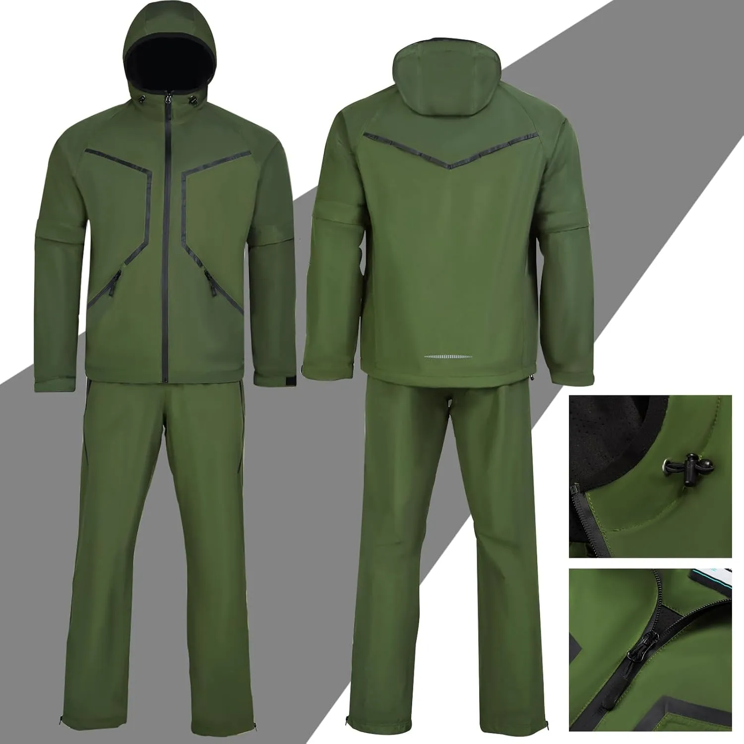 K.E.J. Golf Rain Jacket - Waterproof Rain Suits for Men - Performance Golf Rain Gear
