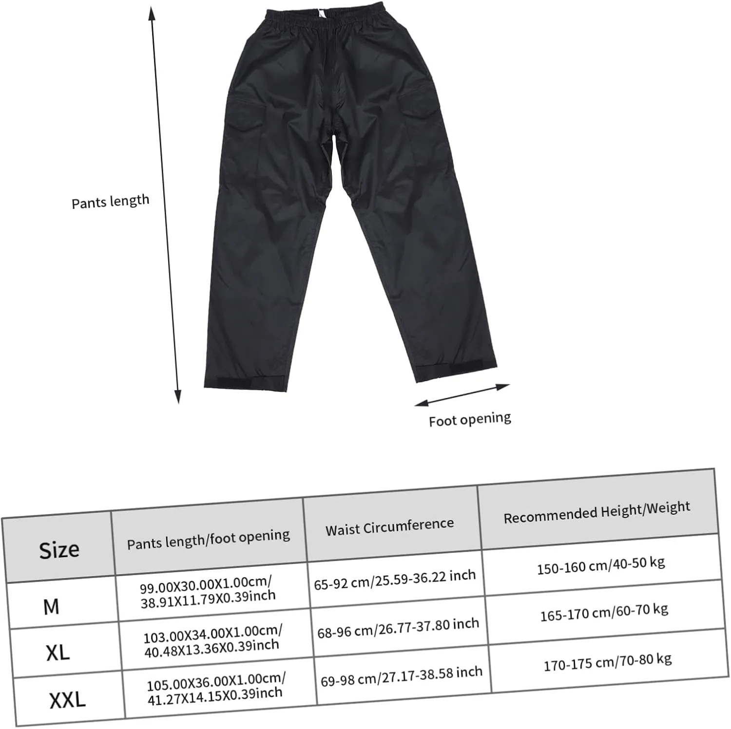 KESYOO Double Pants with Pocket Wear Resistant Rainproof Pants for Outdoor Activities Lightweight and Durable Hiking Gear